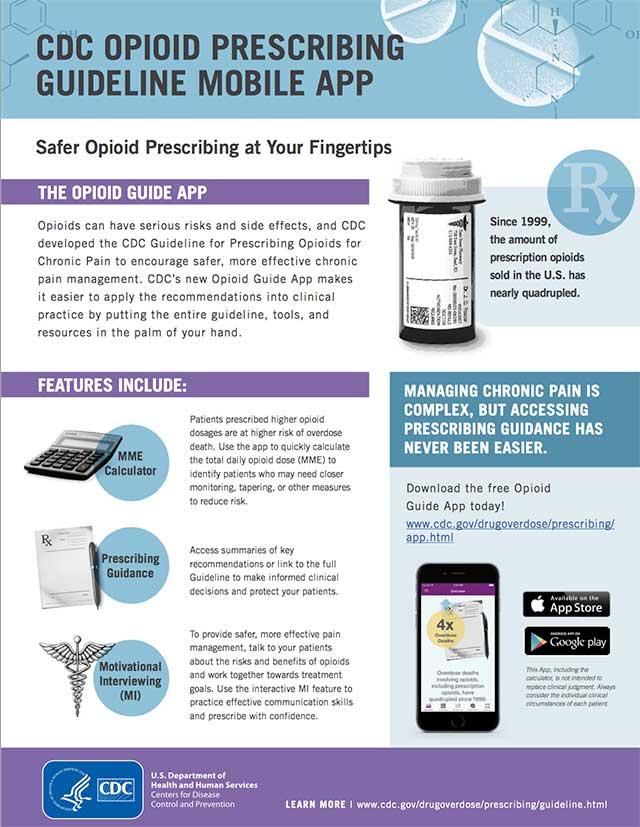 Access the CDC’s Opioid Prescribing Guidelines App
