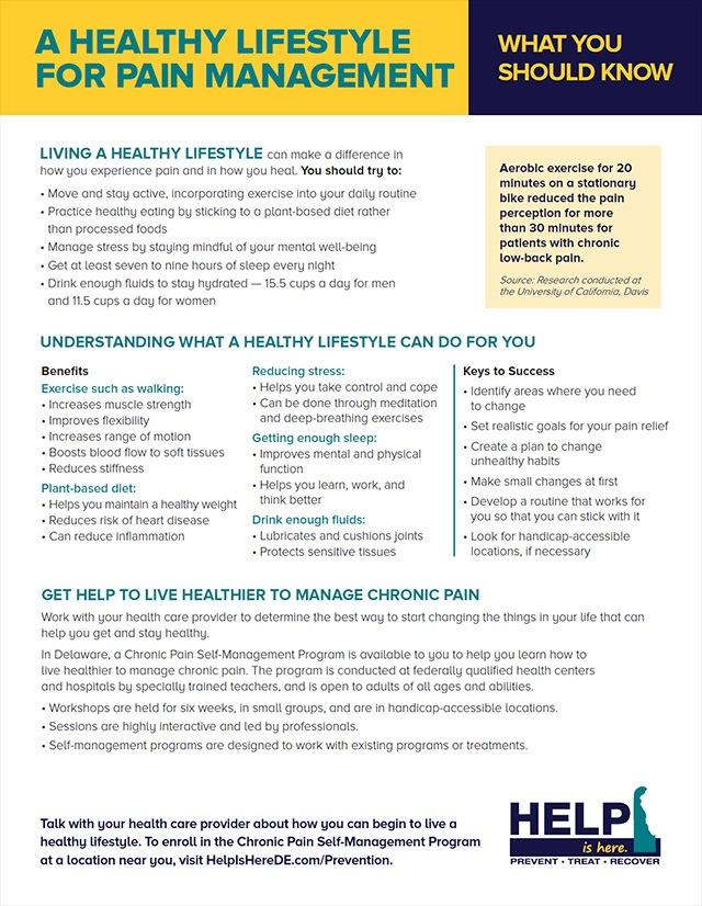 A Healthy Lifestyle for Pain Management