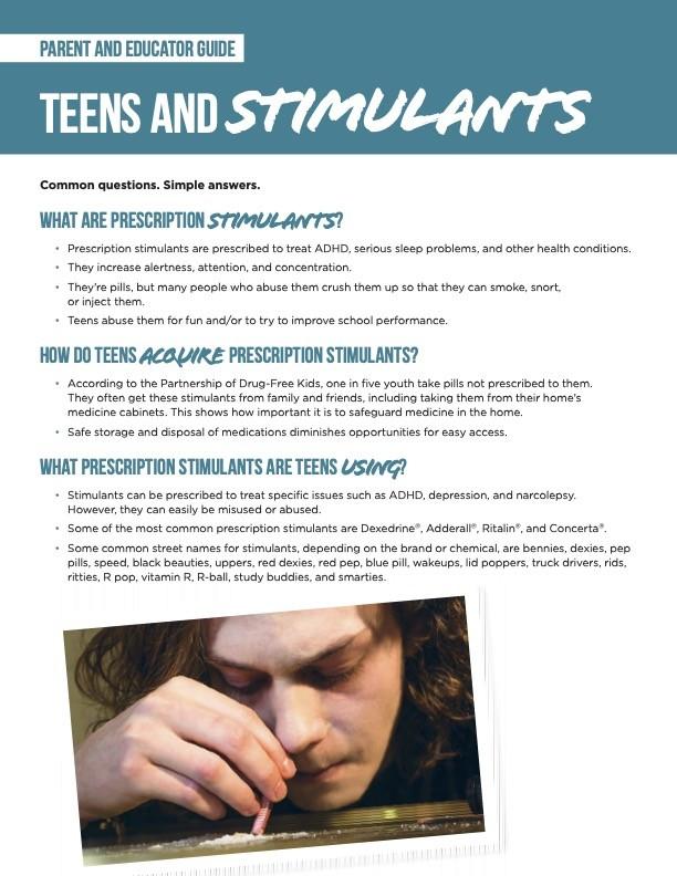 Teens and stimulants
