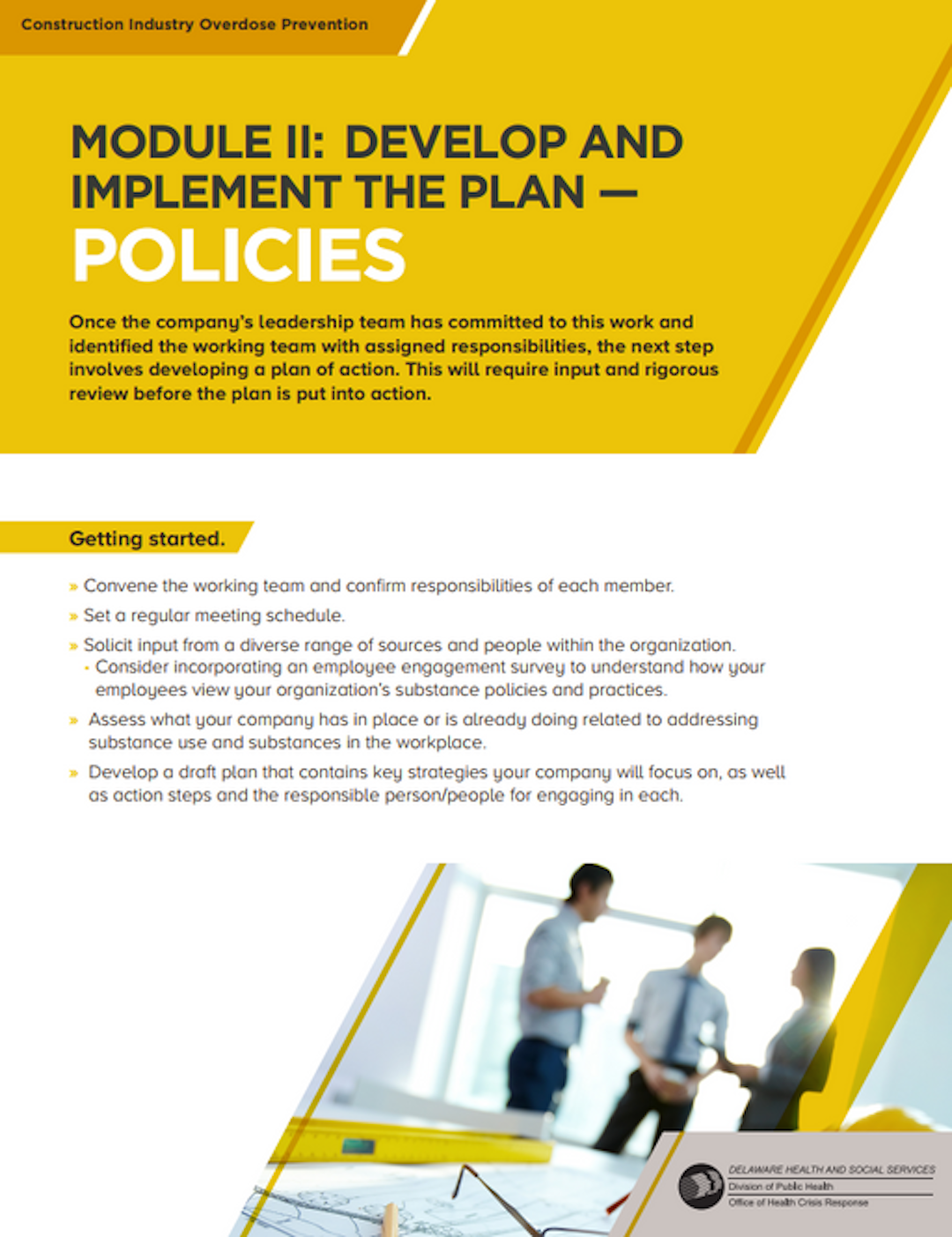 Module II: Develop and Implement the Plan — Policies