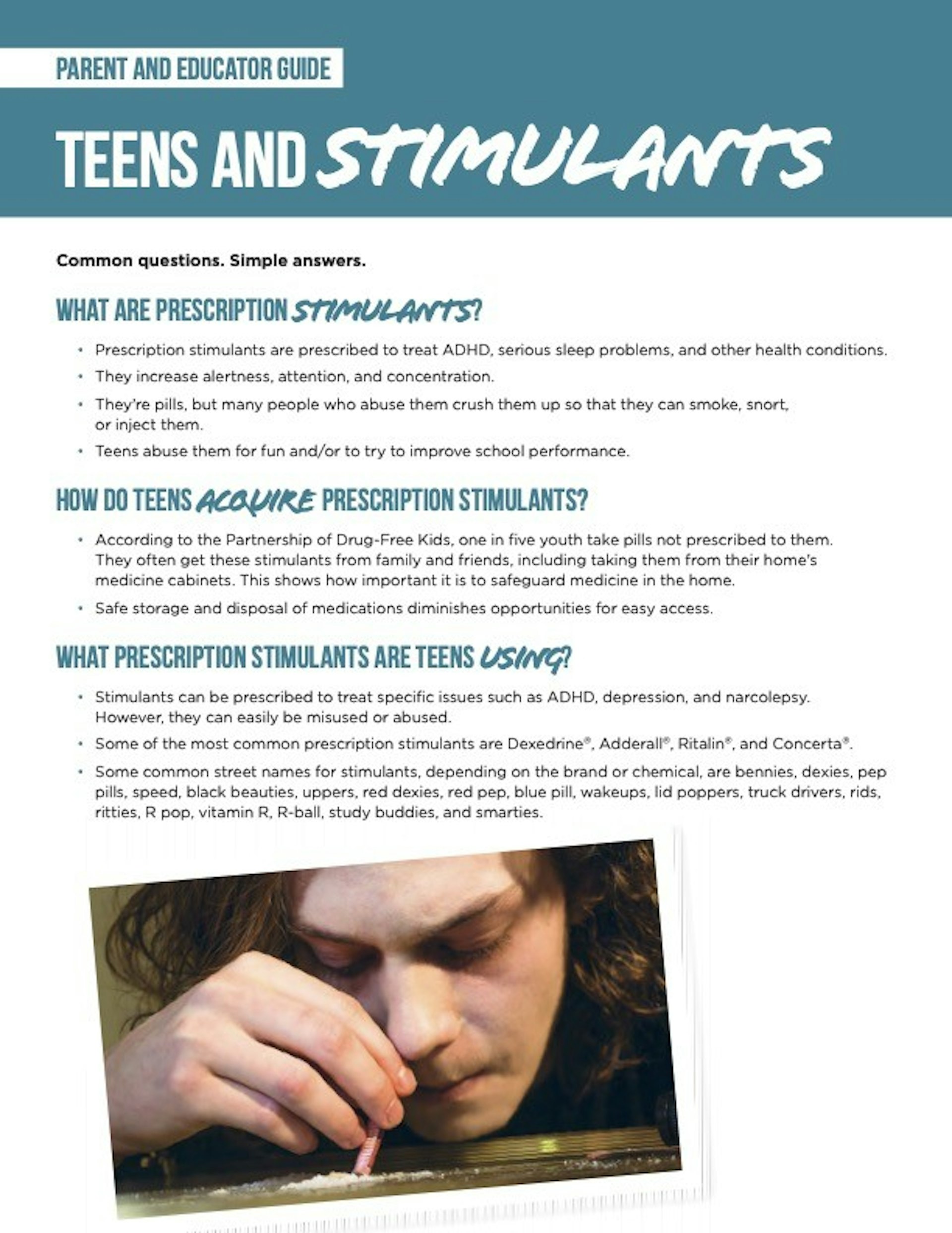 Teens and stimulants