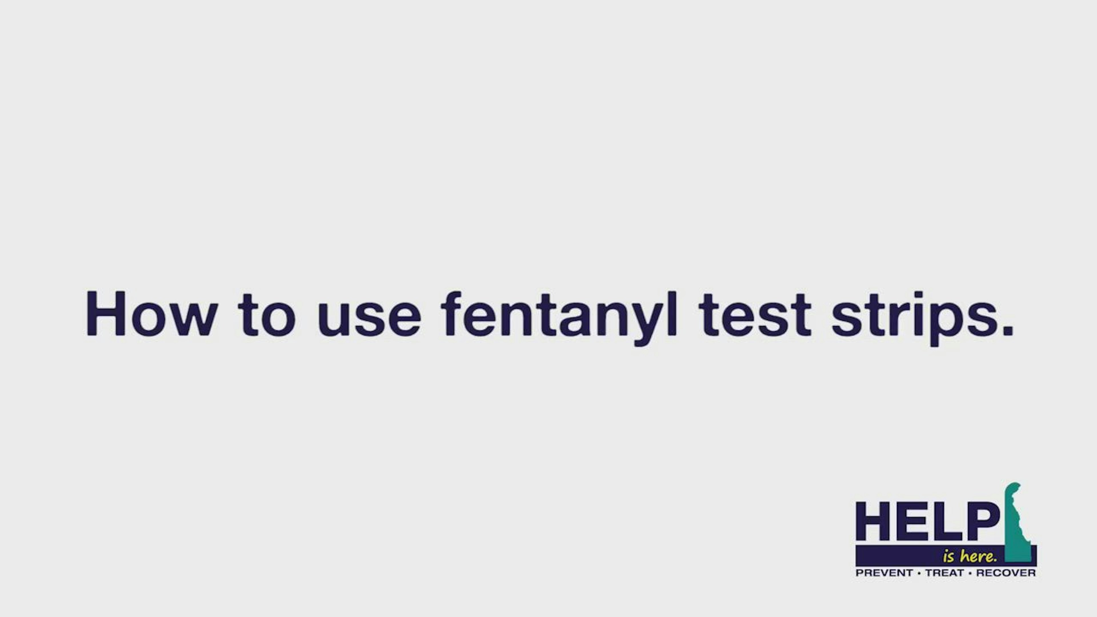 How to use fentanyl test strips.